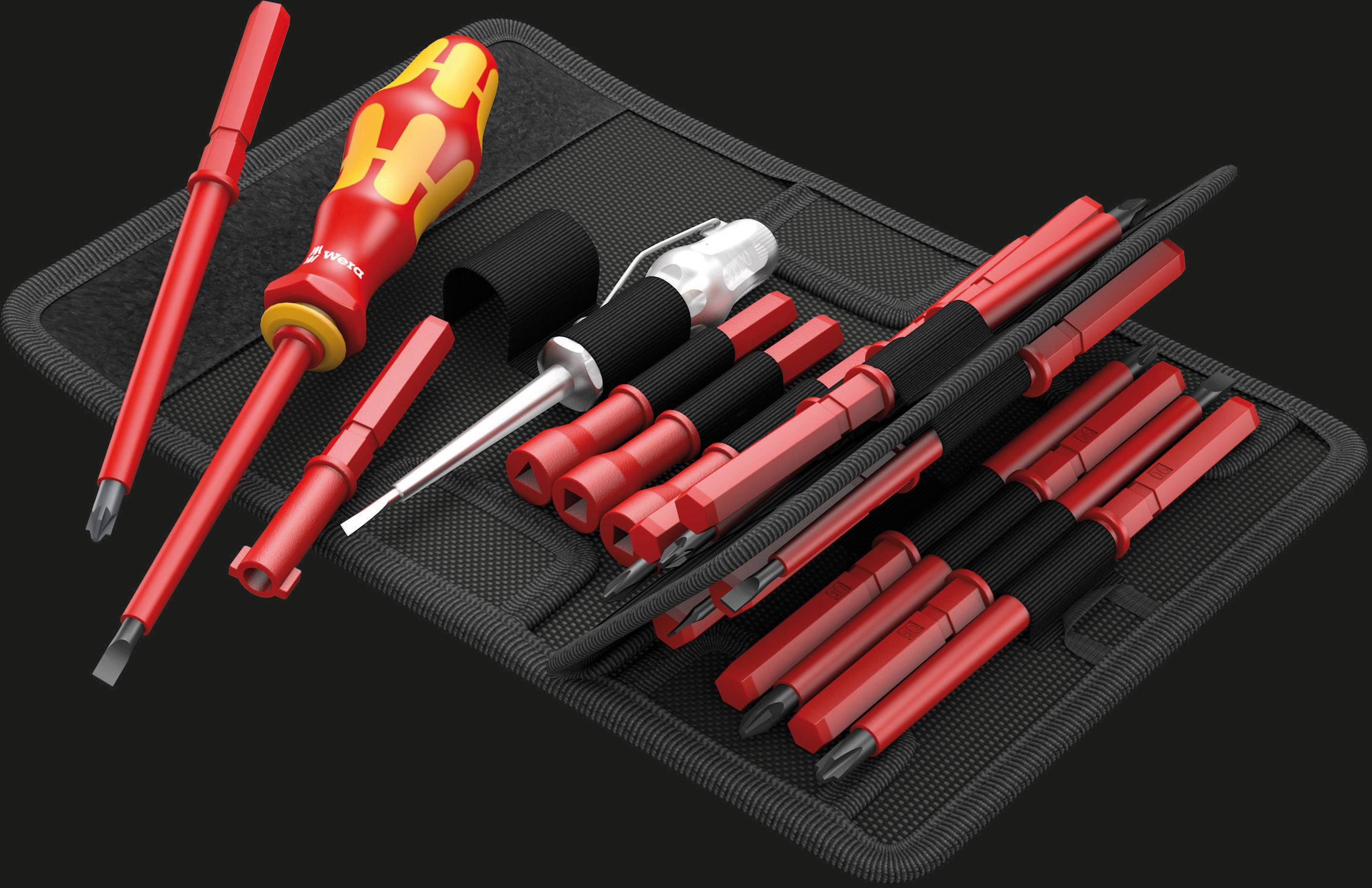 Wera KK 60 i/62 i/65 i/18 VDE Lots de lames de rechange 18 pièces vis à fente, cruciforme Phillips, vis Pozidriv, plus/moins