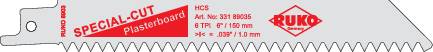 Lot de 5 lames de scie-sabre longueur 150 mm Ruko 8903-5 RUKO 33189035 Longueur lame de scie 150 mm 5 pc(s)