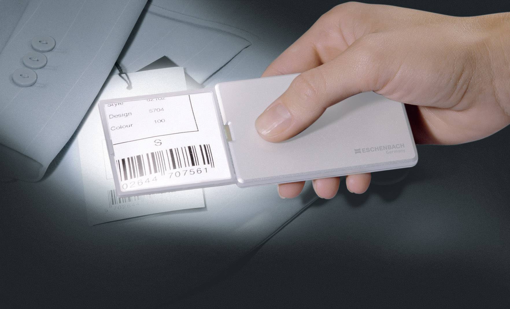 Eschenbach 152111 Easy Pocket Loupe à main avec éclairage LED Grossissement: 3 x