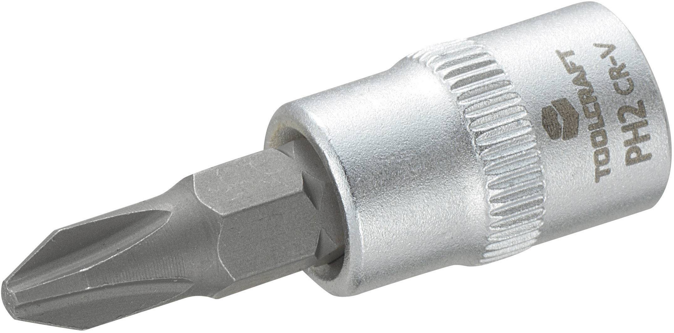 Douille-embout cruciforme Phillips PH 2 Longueur: 37 mm TOOLCRAFT 816052 Propulseur: 1/4" (6.3 mm)