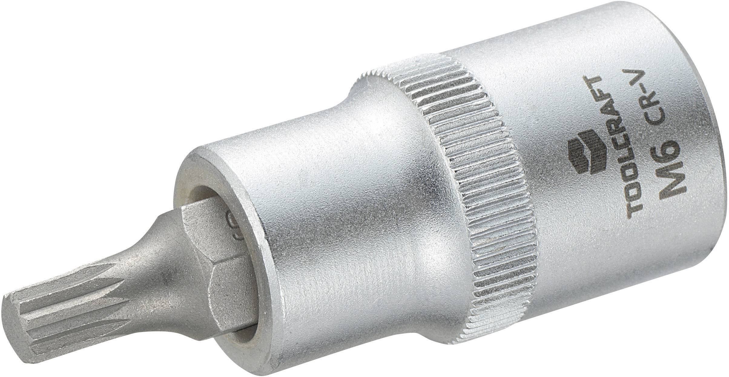 Embout Torx M6 de TOOLCRAFT, en acier chrome-vanadium, présente un profil hexagonal. Adapté pour visser des vis Torx.