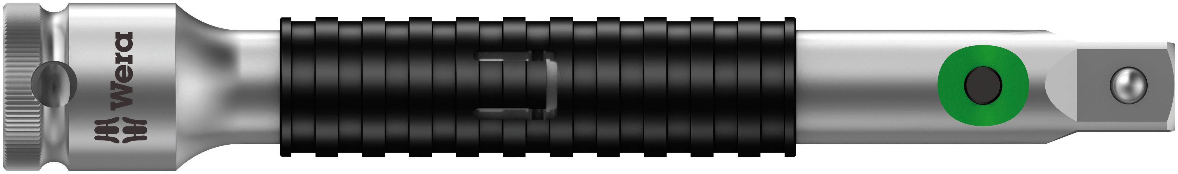Un tournevis avec une poignée striée noire et une tête métallique. Le logo 'Wera' est imprimé sur la poignée.