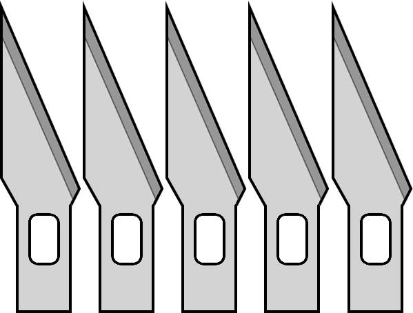 5 Lames de rechange pour couteau de designer Donau MS05