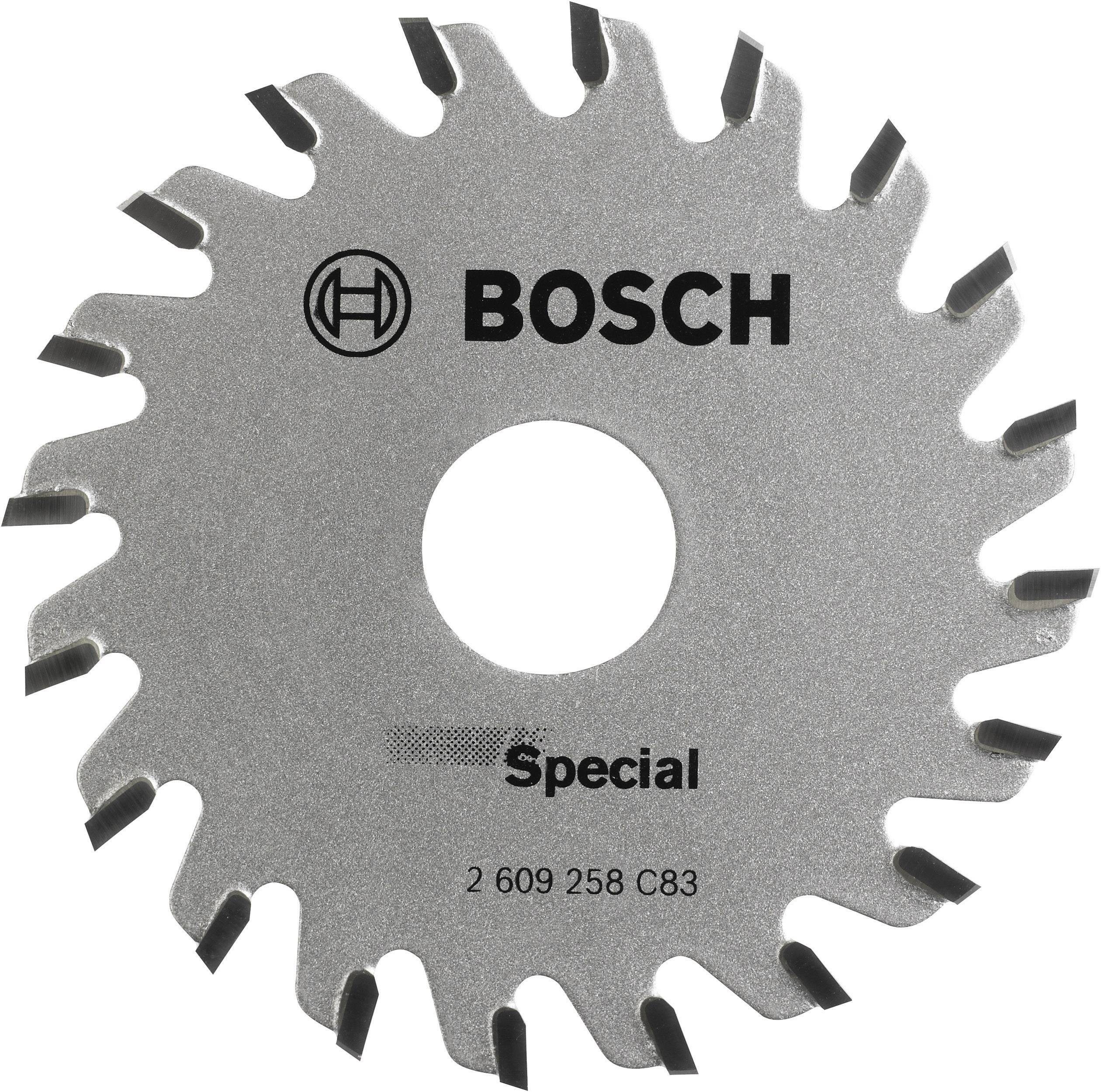 Lame de scie circulaire avec logo d'entreprise et texte 'Special' sur la surface, de nombreuses dents, adaptée aux travaux de coupe précis.
