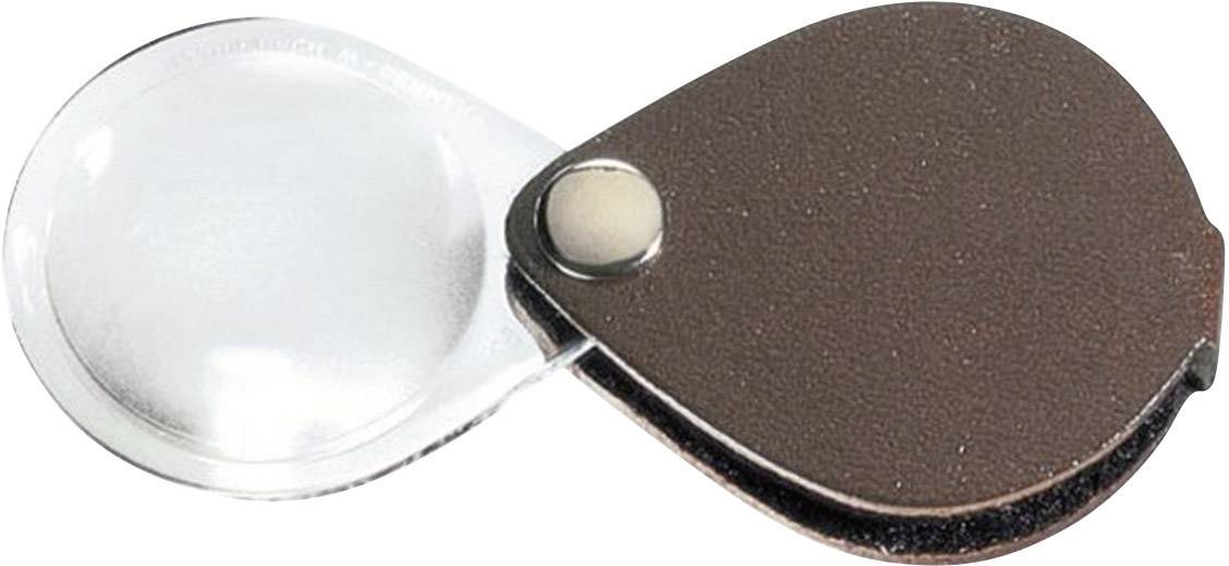 Eschenbach 1740460 Loupe pliante en cuir Grossissement: 3.5 x Lentille: (Ø) 60 mm marron