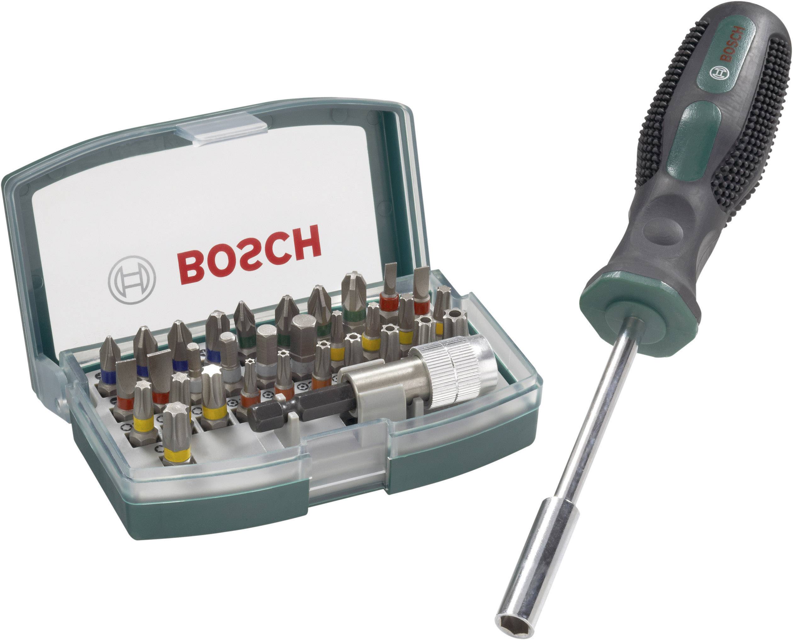 Bosch Accessories Promoline 2607017189 Jeu d'embouts 33 pièces vis à fente, cruciforme Phillips, vis Pozidriv, 6 pans intérieurs
