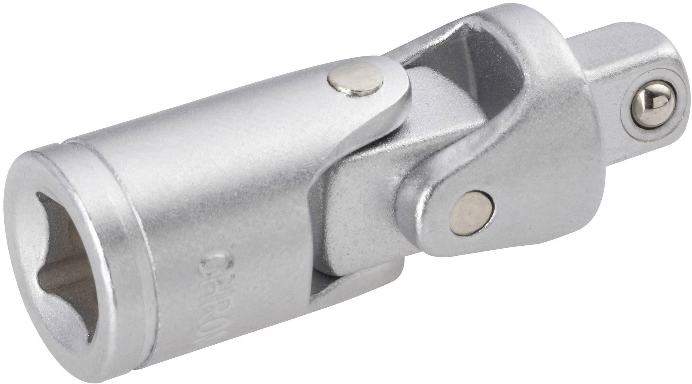 Adaptateur de joint universel métallique avec carré de transmission, conçu pour connecter des clés à douille selon différents angles.