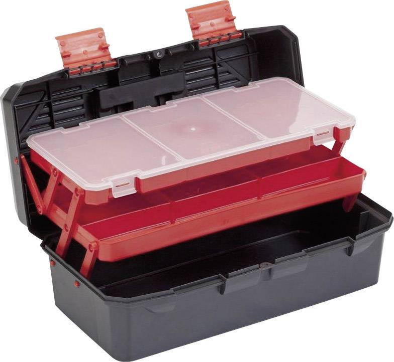 Alutec 56300 Boîte à outils vide plastique noir, orange