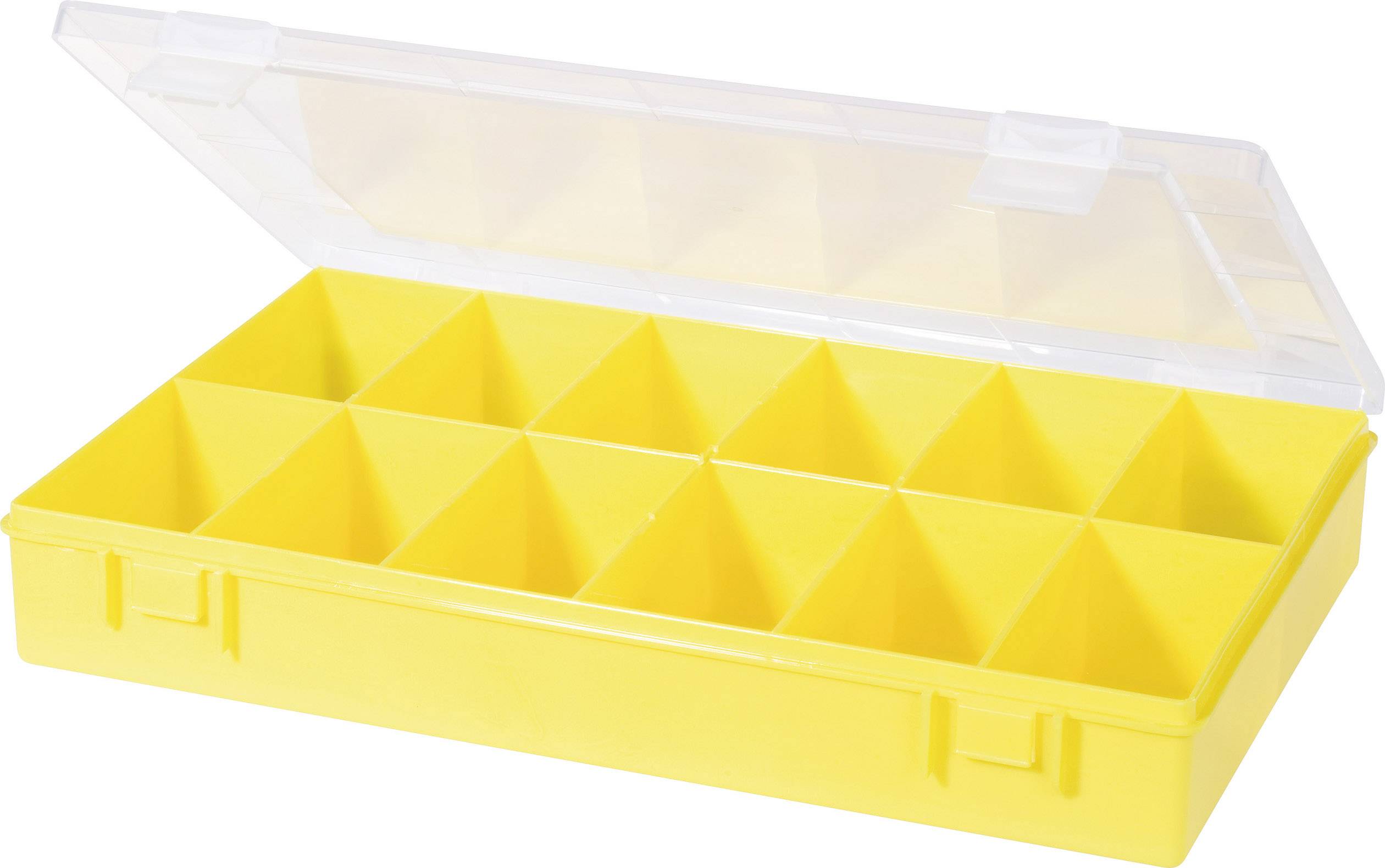 Mallette de rangement séparations fixes Hünersdorff 611800 (L x l x H) 335 x 225 x 55 mm Nombre de compartiments: 12 1 pc(s)