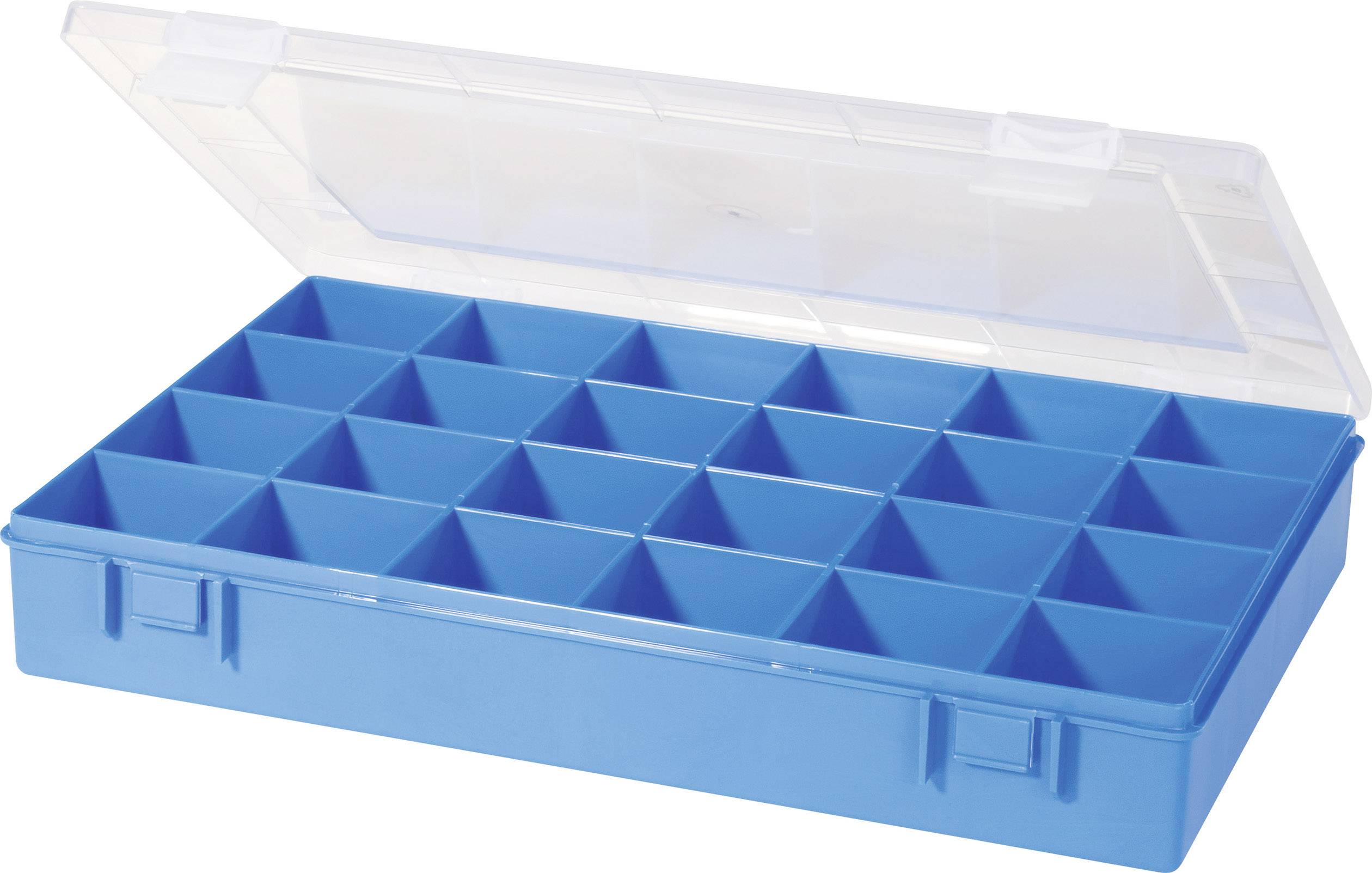 Mallette de rangement séparations fixes Hünersdorff 611900 (L x l x H) 335 x 225 x 55 mm Nombre de compartiments: 24 1 pc(s)