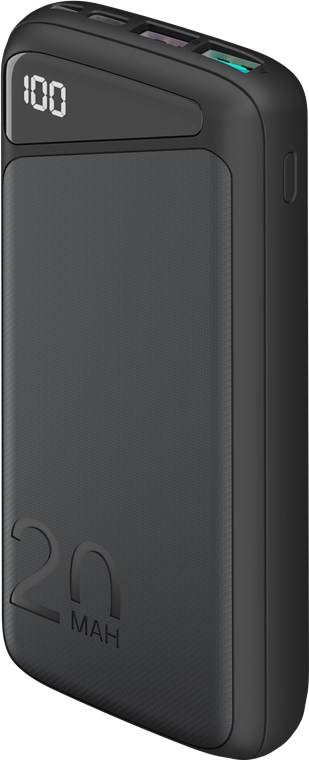 Goobay Powerbank (batterie supplémentaire) 20000 mAh LiPo noir affichage du statut
