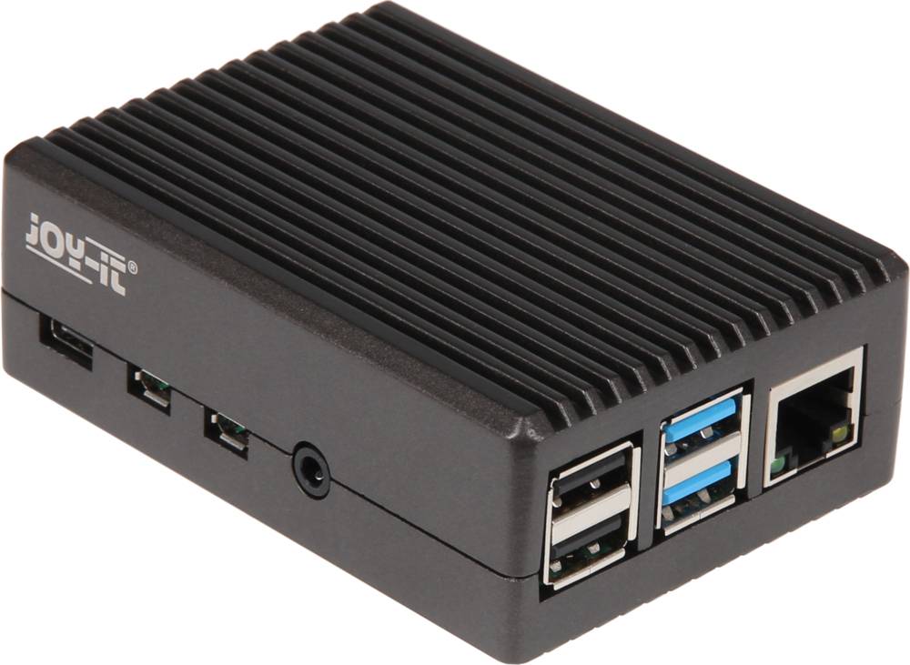 Joy-it rb-alucaseP4+08 Boîtier pour ordinateur monocarte Convient pour (kits de développement): Raspberry Pi® avec refroidisseur