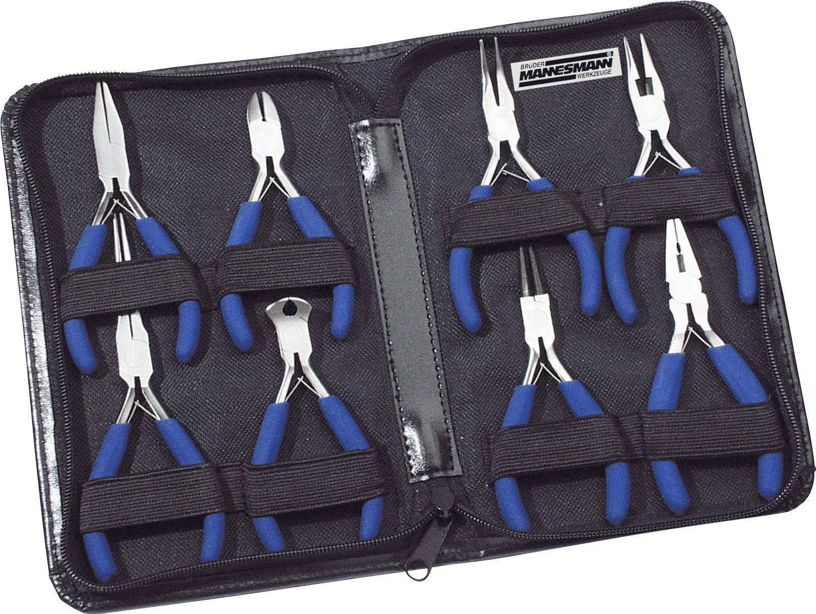 Jeu de pinces pour l'électronique et la mécanique de précision 8 pièces Brüder Mannesmann M10808