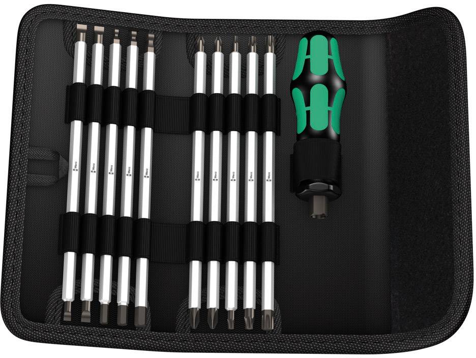 Wera 88/1 pour l'atelier Lots de lames de rechange 11 pièces vis à fente, cruciforme Phillips, vis Pozidriv, TORX® intérieur