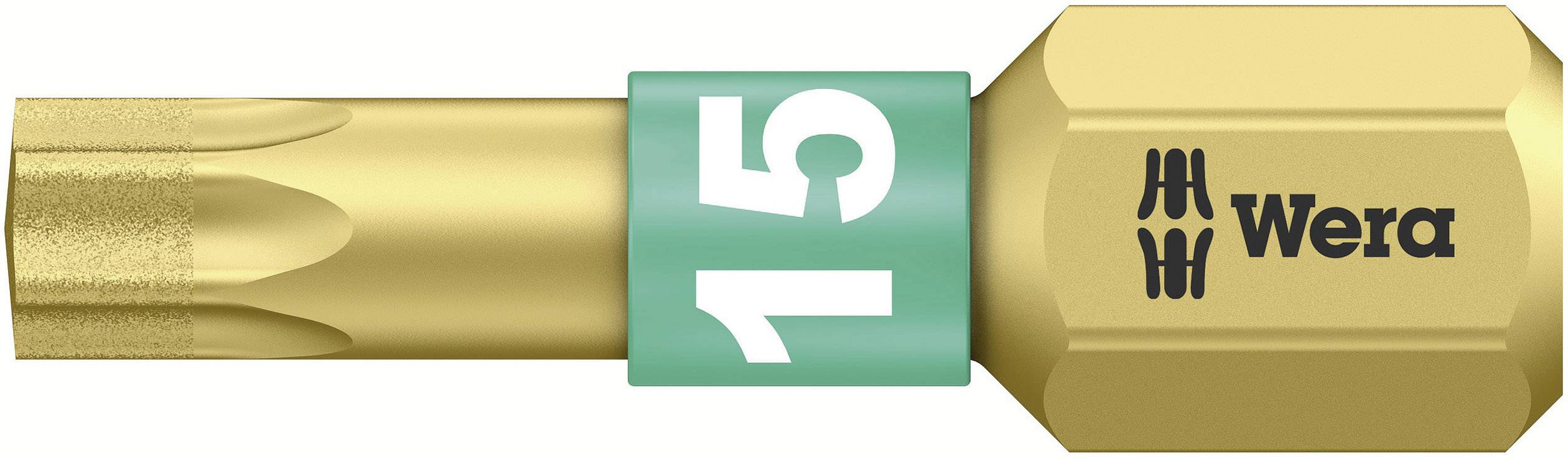 Embout Torx T 15 Wera 05 066102 001 Acier à outils allié, revêtement diamanté Forme (embouts): D 6.3