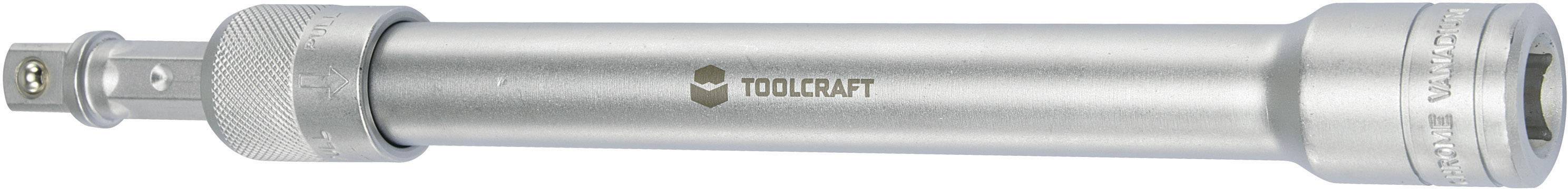 Clé dynamométrique argentée avec logo TOOLCRAFT, poignée antidérapante et échelle réglable pour des couples de serrage précis.