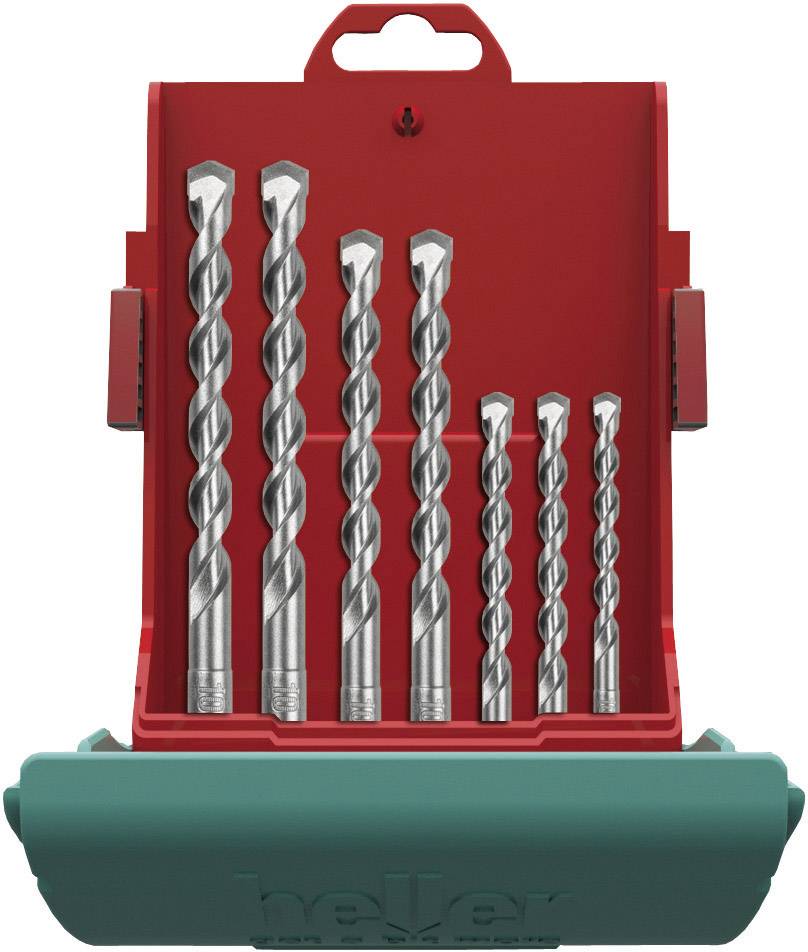 Heller Tools Bionic 16315 6 carbure de tungstène Jeu de forets pour marteau-perforateur 7 pièces 5 mm, 6 mm, 6 mm, 8 mm, 8 mm, 10