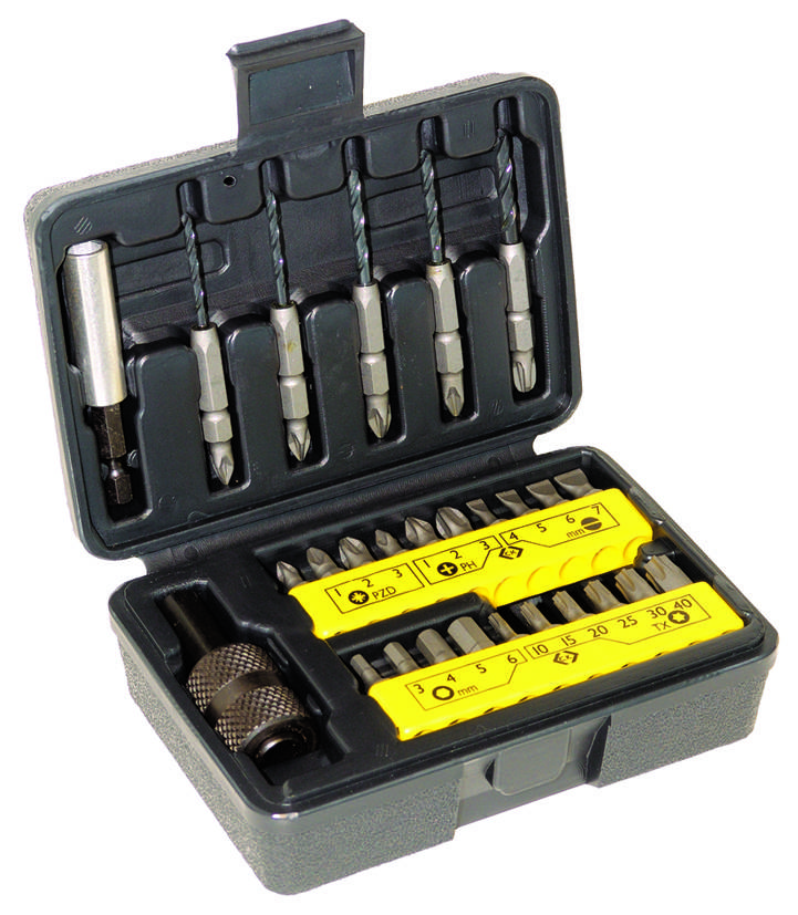 C.K T4519 Jeu d'embouts 27 pièces vis à fente, cruciforme Phillips, vis Pozidriv, 6 pans intérieurs, 6 pans intérieurs (TX)