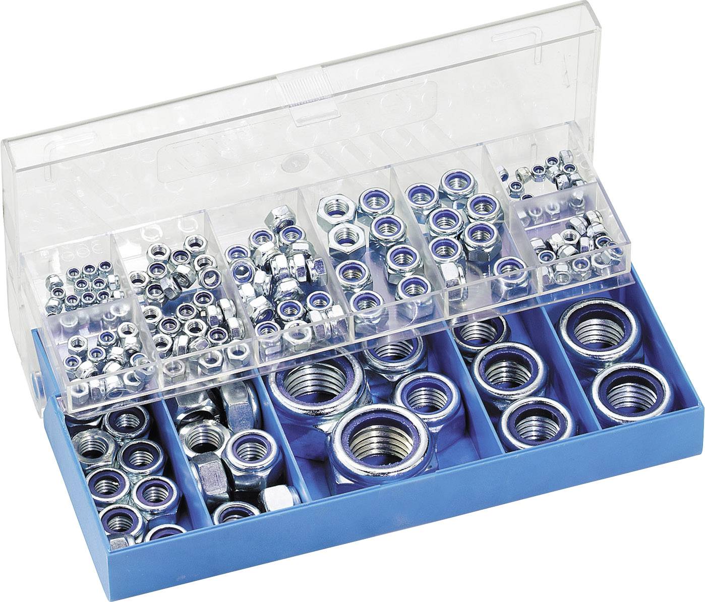 Assortiment de 161 écrous freins DIN 985