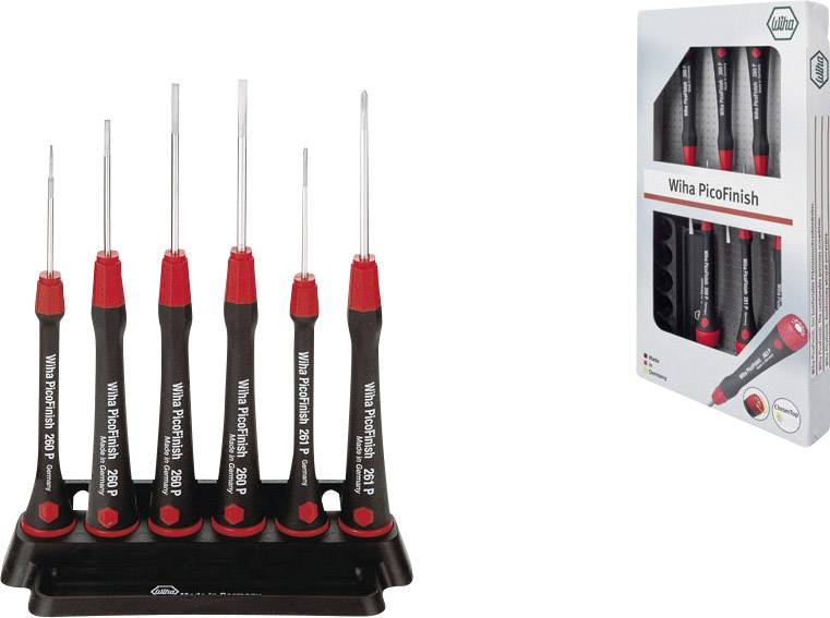 Wiha pour l'électronique et la mécanique de précision Jeu de tournevis 6 pièces vis à fente, cruciforme Phillips