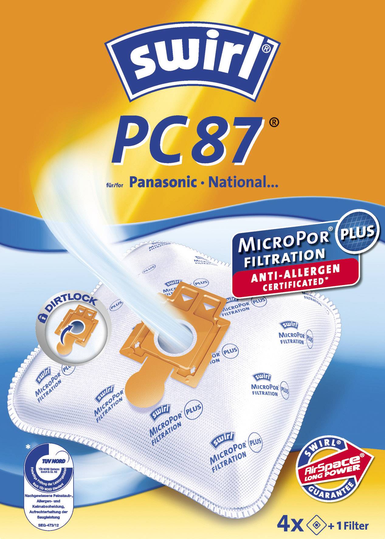 Sac filtrant Swirl PC87/PC89 AirSpace