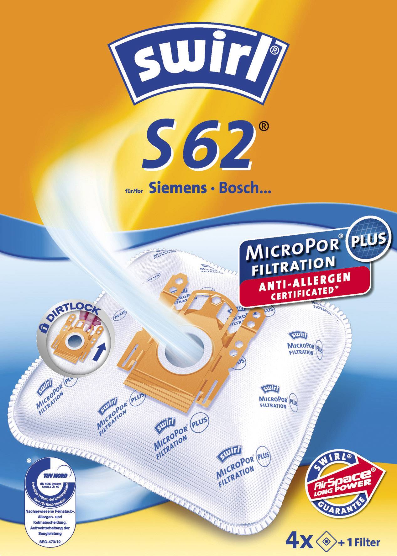 Sac filtrant Swirl S 62 AirSpace