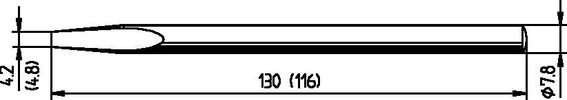 Ersa 082KD Panne de fer à souder forme de burin, ERSADUR Taille de la panne 4.8 mm Contenu 1 pc(s)