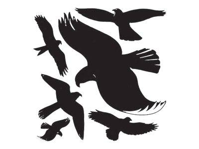 Oiseaux autocollants Avery Zweckform 4485 28x18/8x5,5cm noir