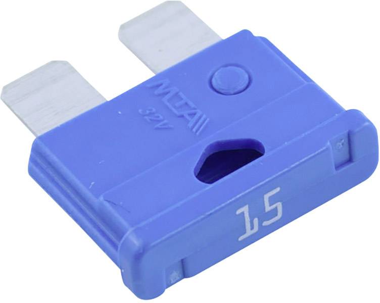 Fusible plat standard 15 A MTA Automotive 340029 bleu