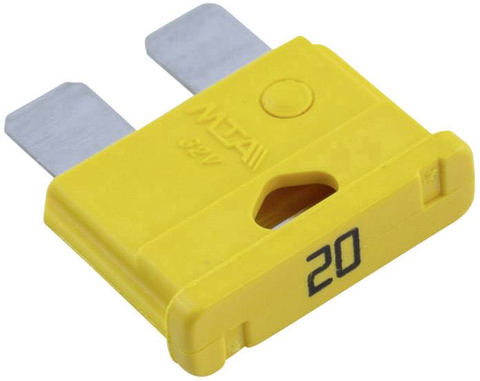 Fusible plat standard 20 A MTA Automotive 340031 jaune