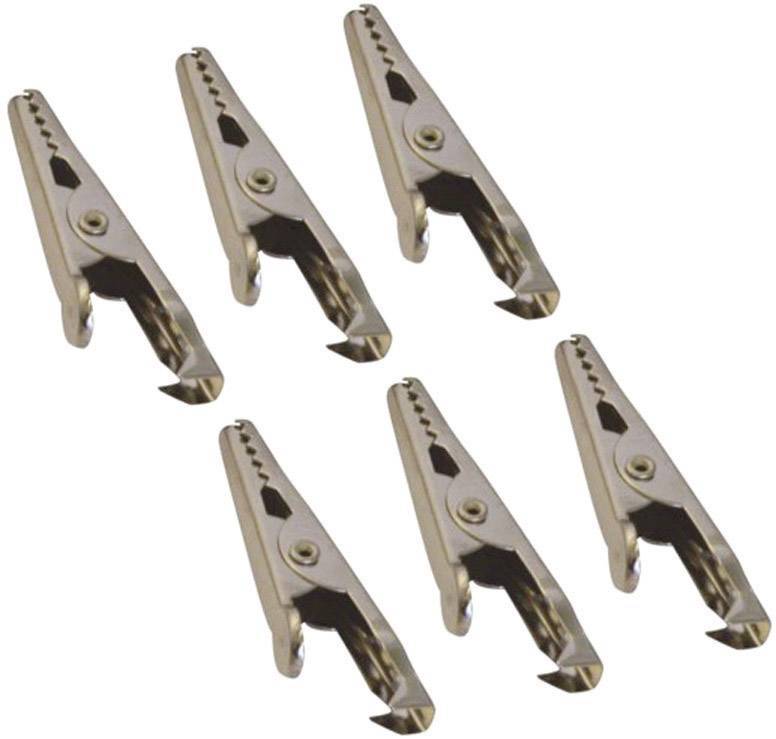 Pinces crocodiles 5 A HP Autozubehör 20205 (L x l) 45 mm x 5 mm 6 pc(s)