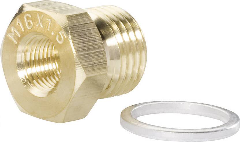 Réduction en laiton M16x1,5 avec rondelle. Permet de connecter des tuyaux de diamètres différents, fréquemment utilisée dans les installations sanitaires.