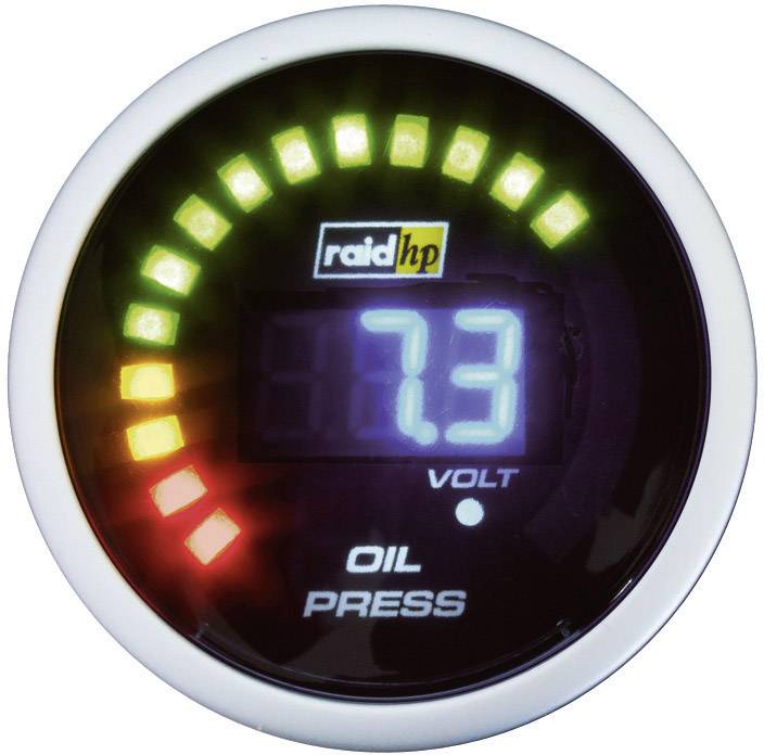 Indicateur de pression d'huile raid hp 660501 NightFlight Digital Blue