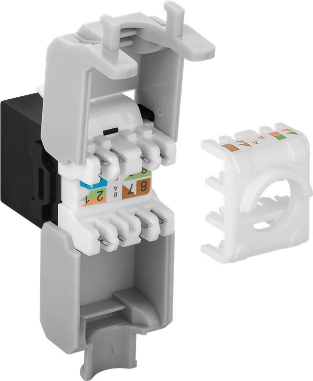 Goobay Keystone Modul RJ45 CAT 6A, UTP Module RJ45 encastrable Keystone CAT 6a