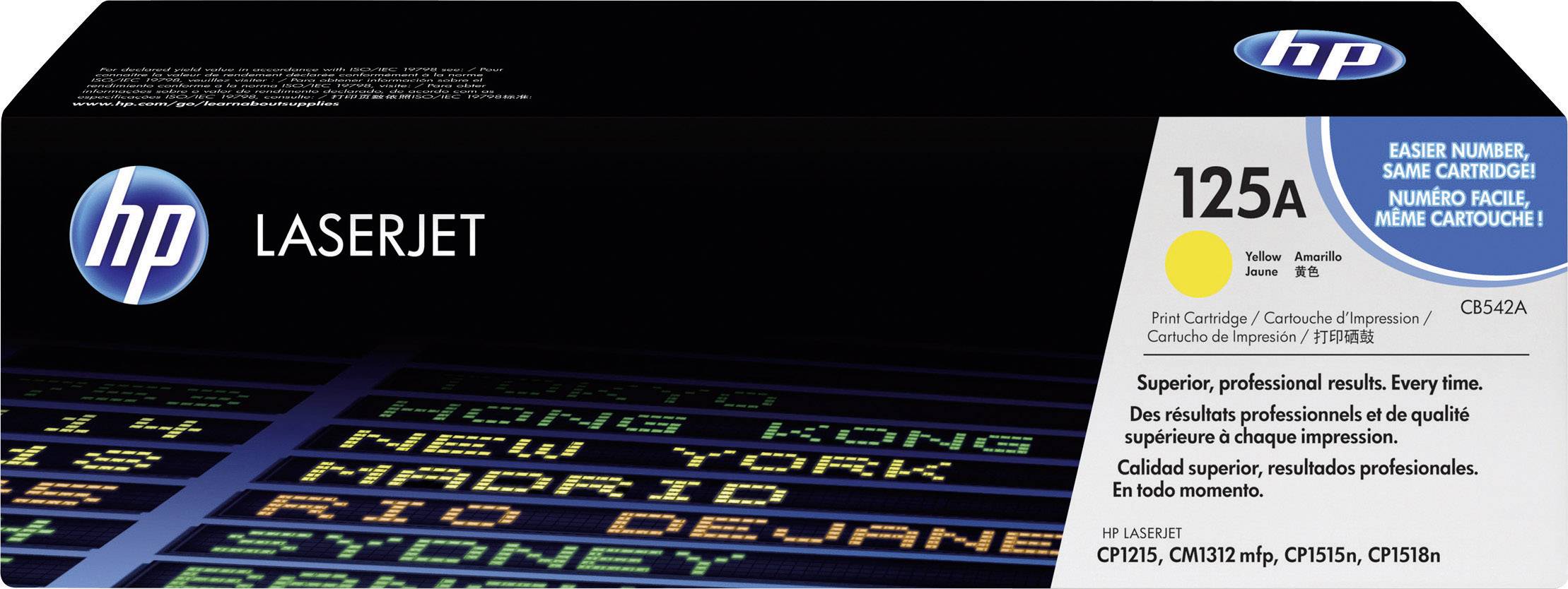 Cassette de toner d'origine HP 125A jaune CB542A