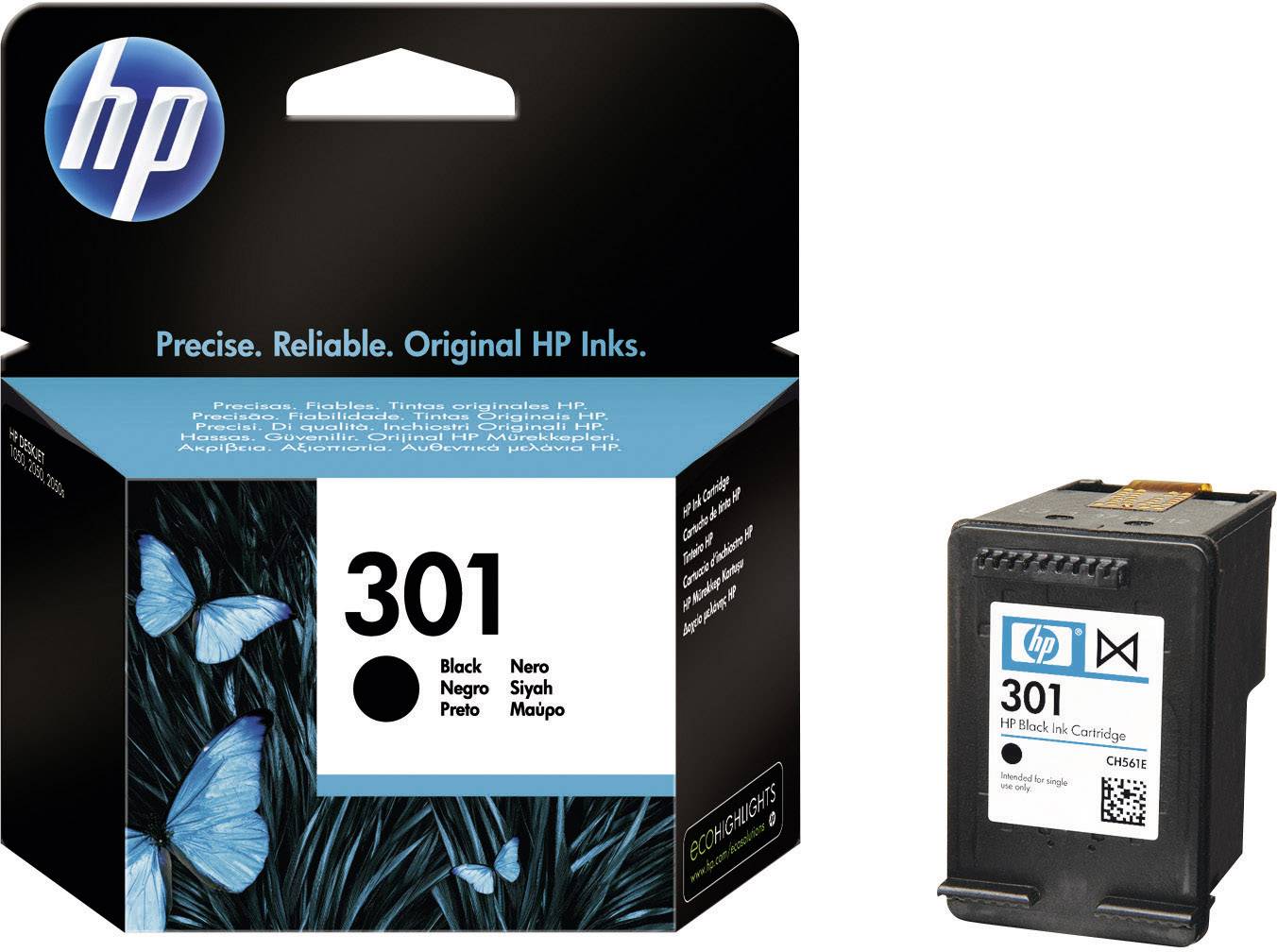 HP 301 Encre d'origine noir CH561EE Encre