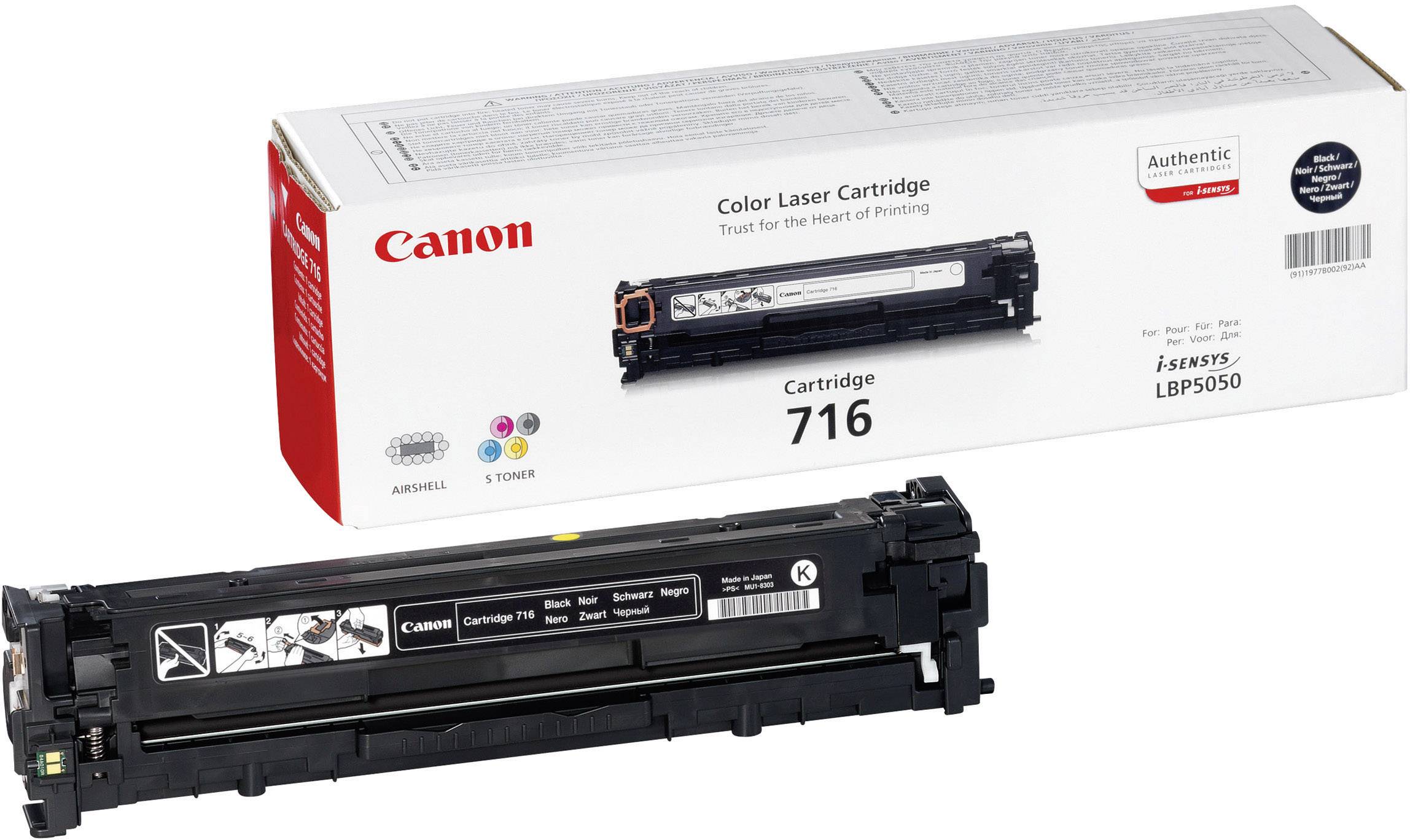 Cassette de toner d'origine Canon 716 BK noir