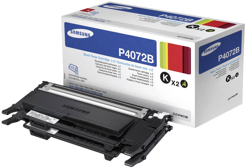 Pack de 2 toners d'origine Samsung CLT-P4072B noir