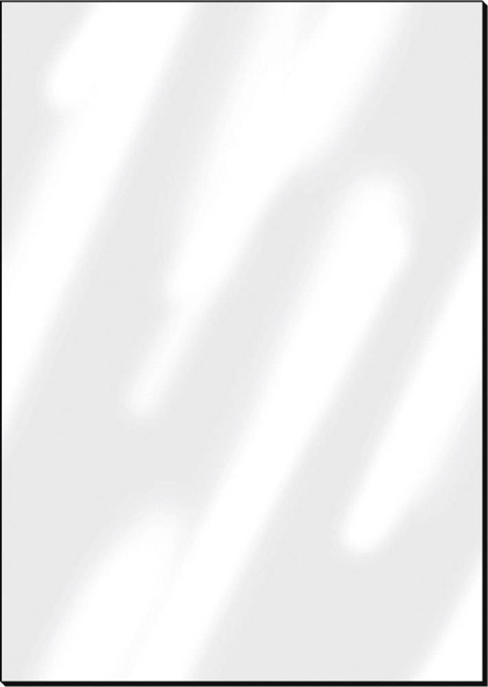 Un rectangle blanc vide et réfléchissant, montrant des réflexions de lumière.