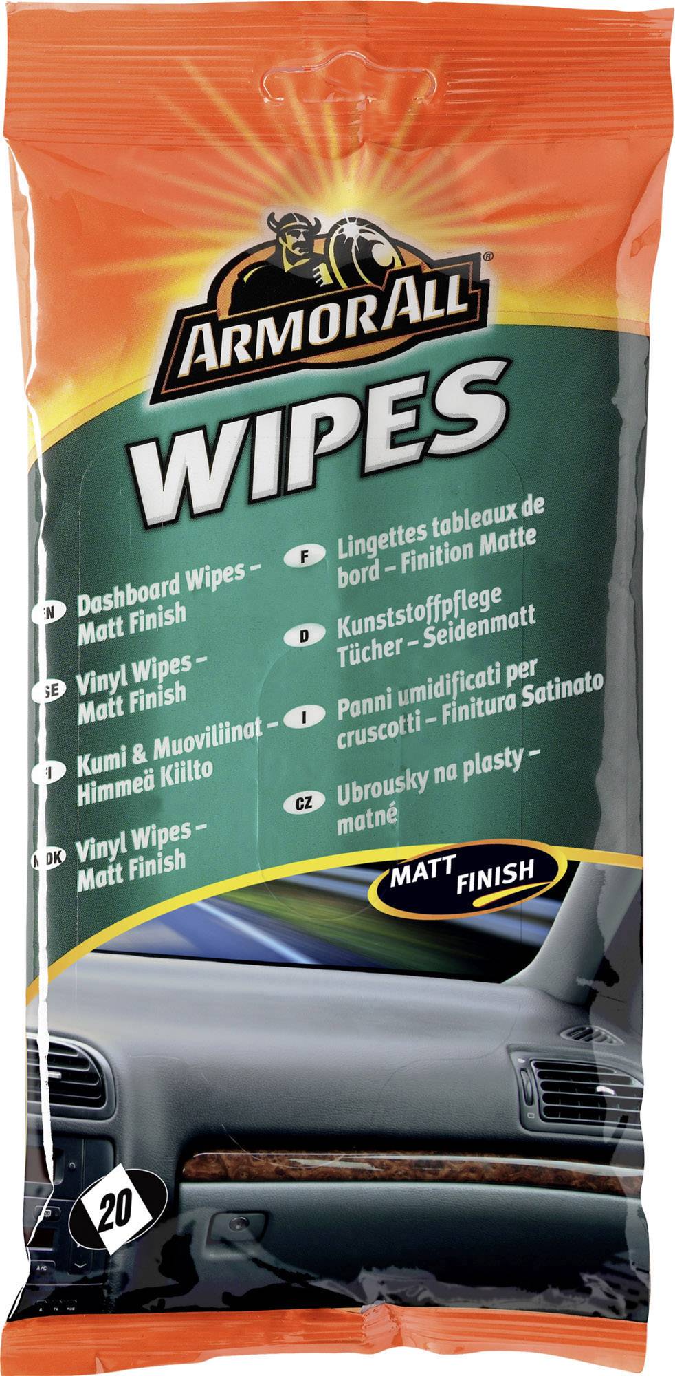 ArmorAll 35020L Lingettes pour l'entretien du plastique, finition satinée 20 pc(s)