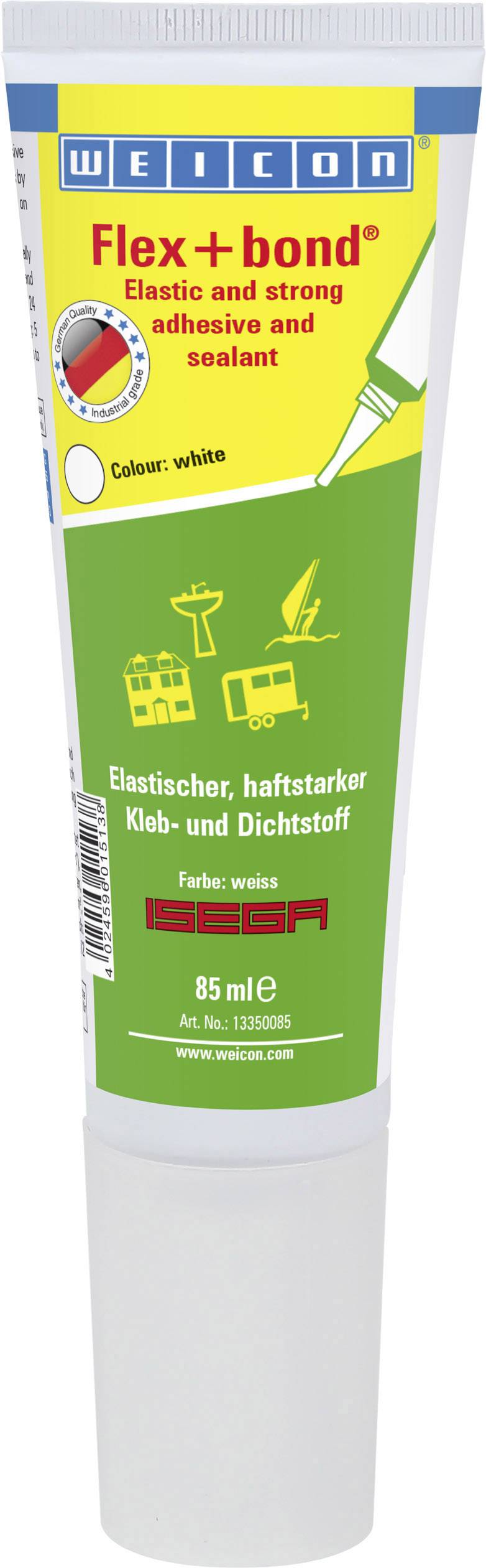 WEICON Flex + Bond Mastic étanche et adhésif Couleur blanc 10012994 85 ml