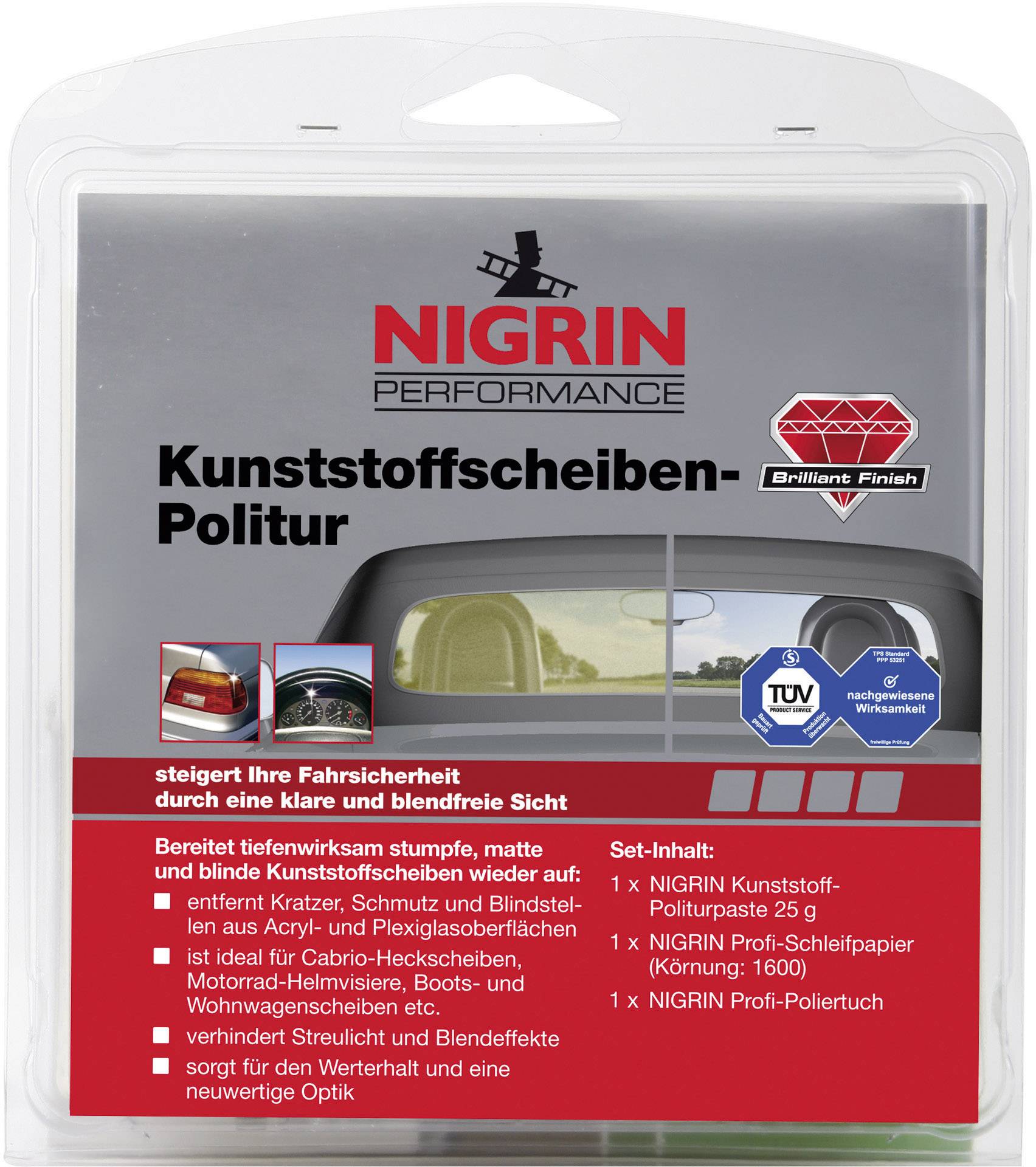 NIGRIN 73914 PERFORMANCE Polish pour pare-brise en plastique 1 pc(s)