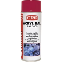Peinture acrylique rouge feu 400 ml CRC RAL 3000 Peinture acrylique rouge feu 400 ml CRC RAL 3000