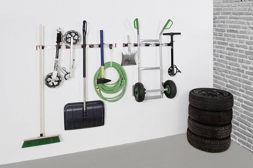 Barre de support d'appareils 4 supports + 2 crochets Bruns