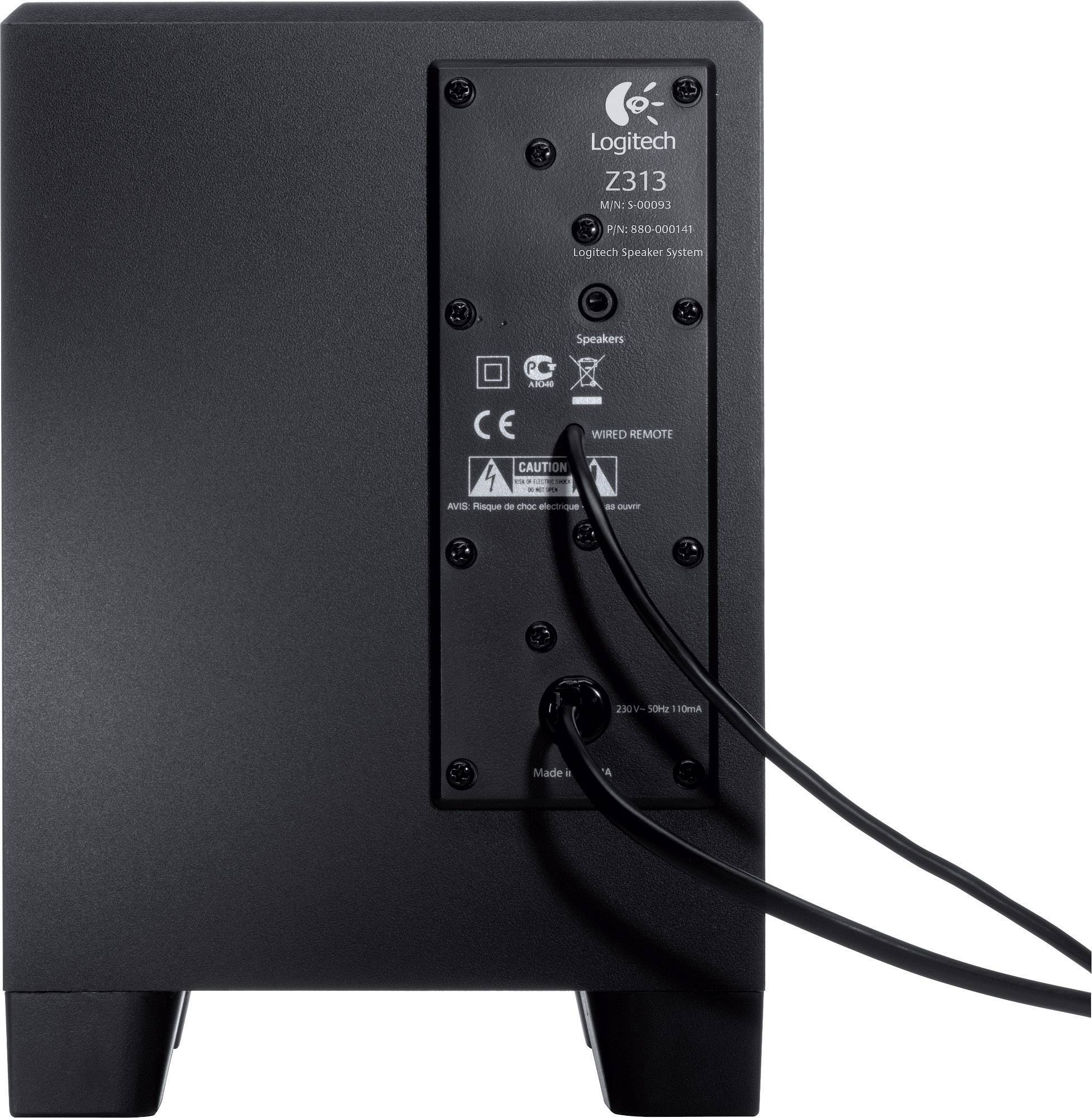 Haut-parleurs PC Logitech Speaker System Z313 noir