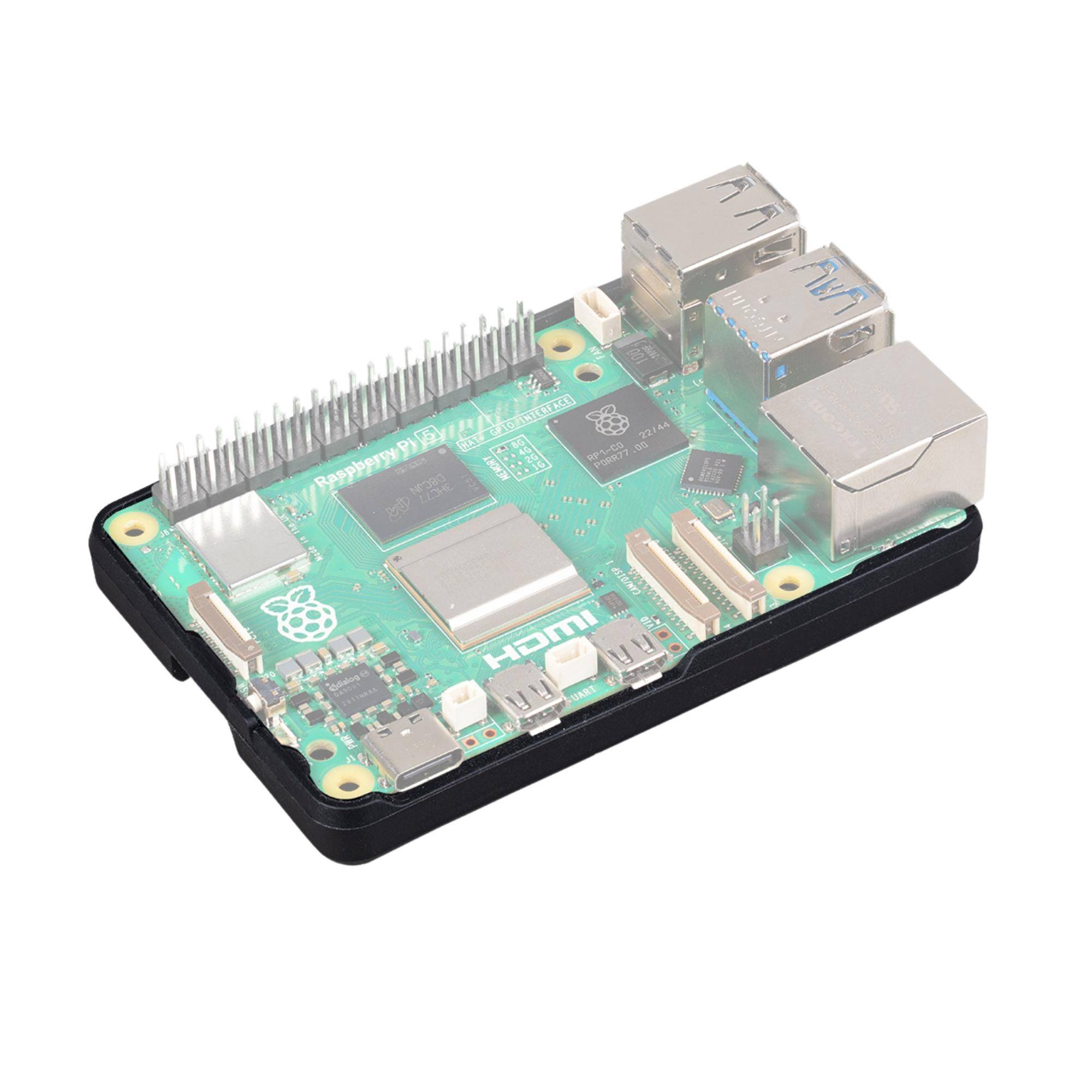 Raspberry Pi® Bumper Boîtier pour ordinateur monocarte Convient pour (kits de développement): Raspberry Pi® noir