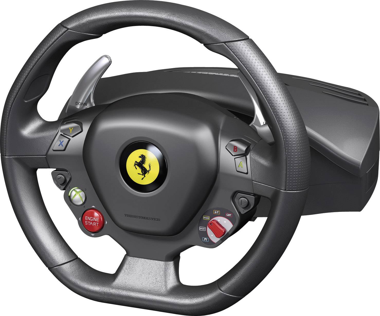 Thrustmaster Ferrari 458 Italia Racing Wheel Lenkrad USB PC, Xbox 360 Schwarz inkl. Pedale