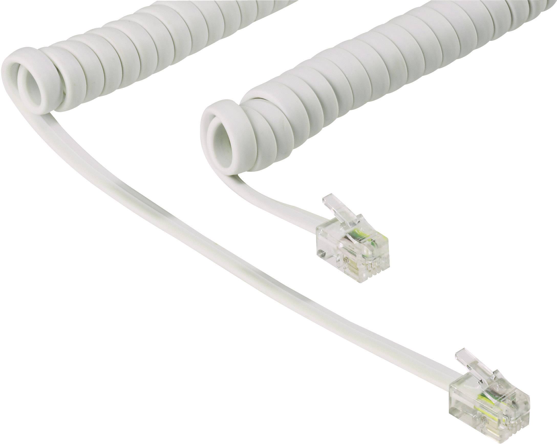 câble spiralé RJ10 mâle 4P4C RJ10 mâle 4P4C 2.00 m