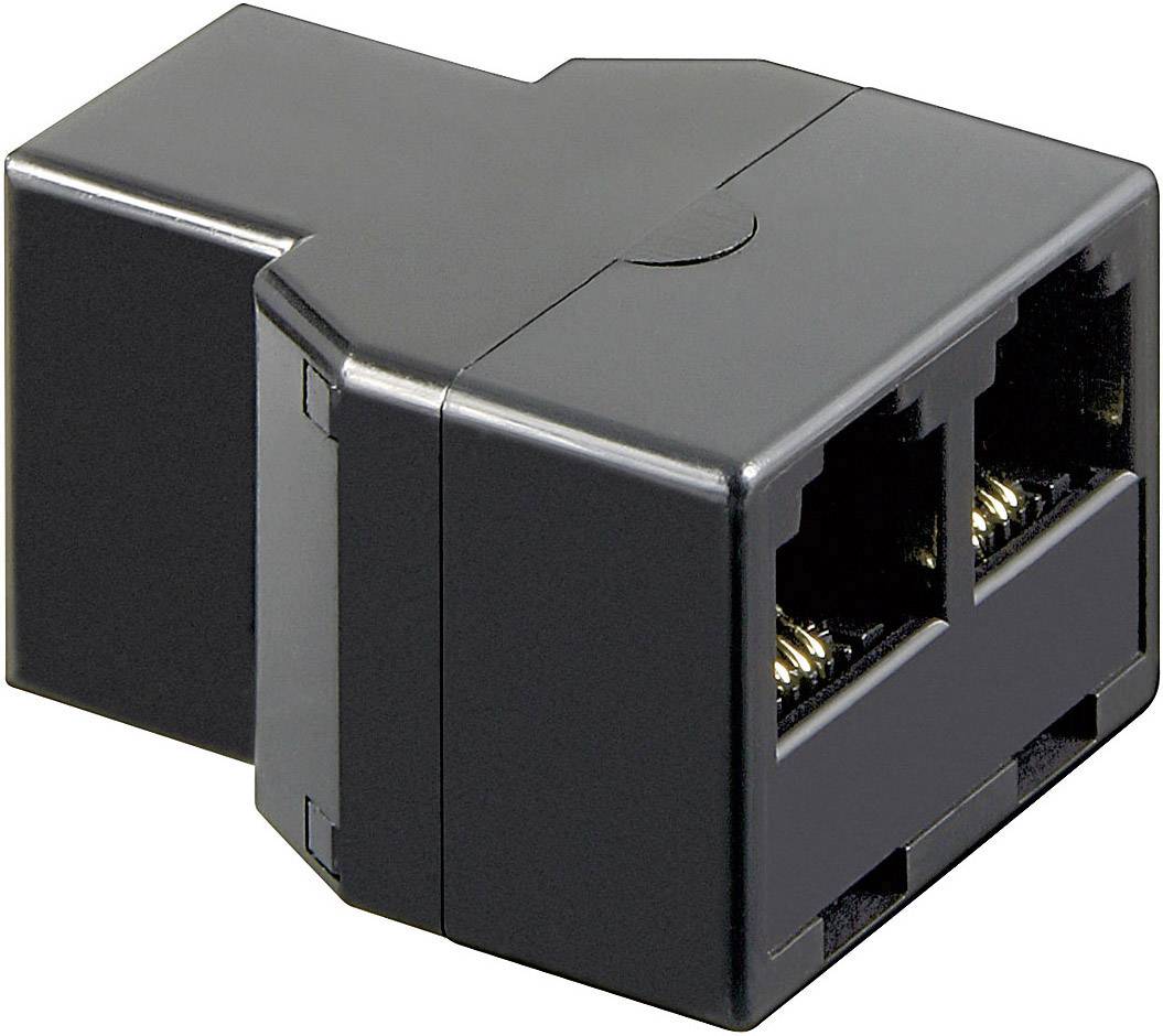 Basetech Western Adaptateur [1x RJ11 femelle 6P4C - 2x RJ11 femelle 6P4C] noir