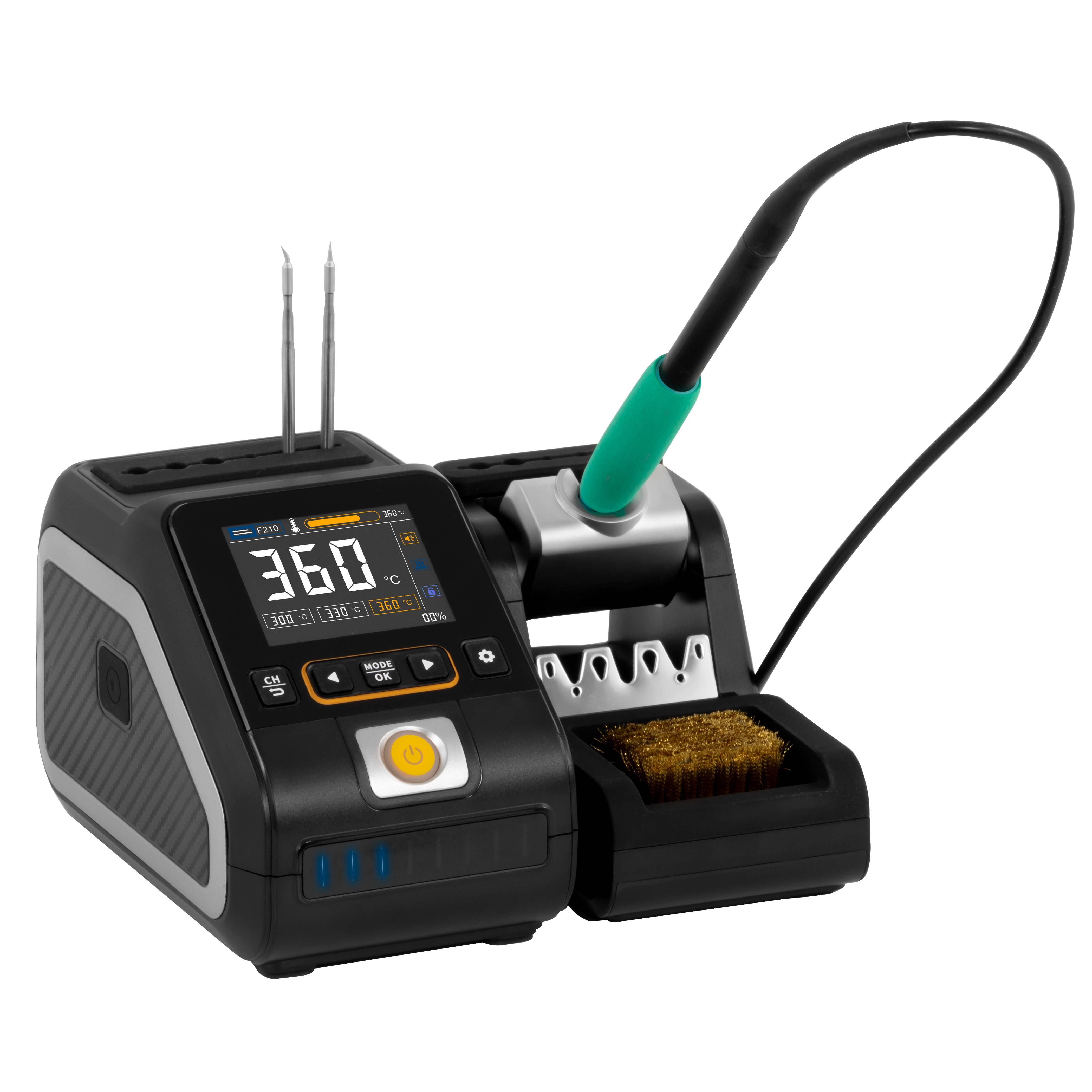 Set station de soudage;PCE Instruments PCE-SST 200 numérique 200 W 100 - 450 °C avec panne à souder